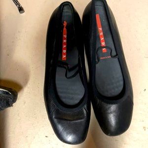Prada leather flats